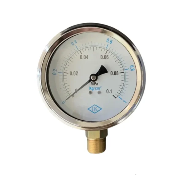 IK 100 L A PRESSURE GAUGE brass 100mm