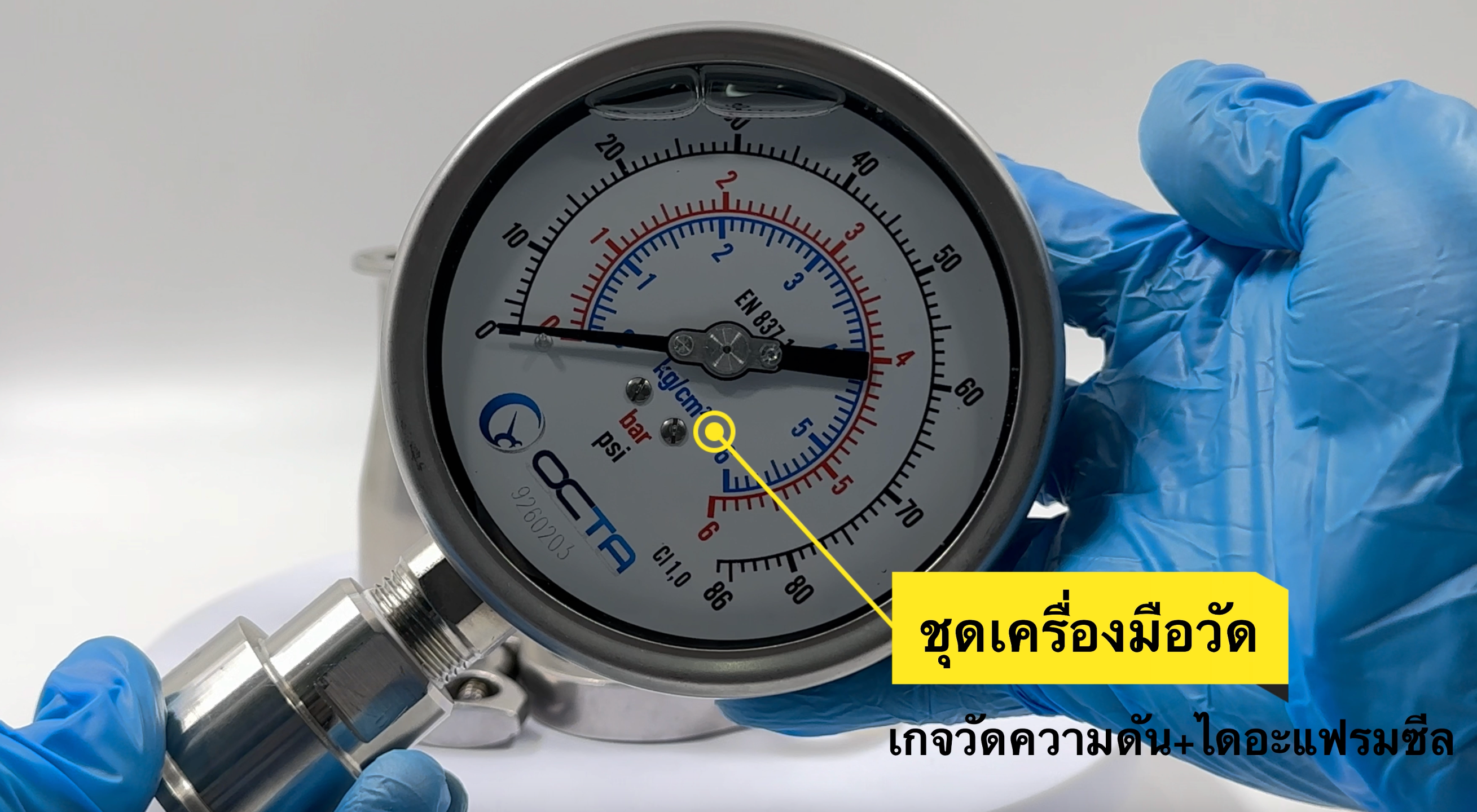 diaphragm seal sanitary octa pressure gauge