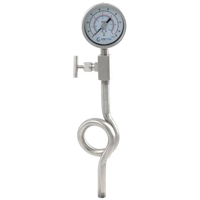 needle valve with pressure gauge and syphon