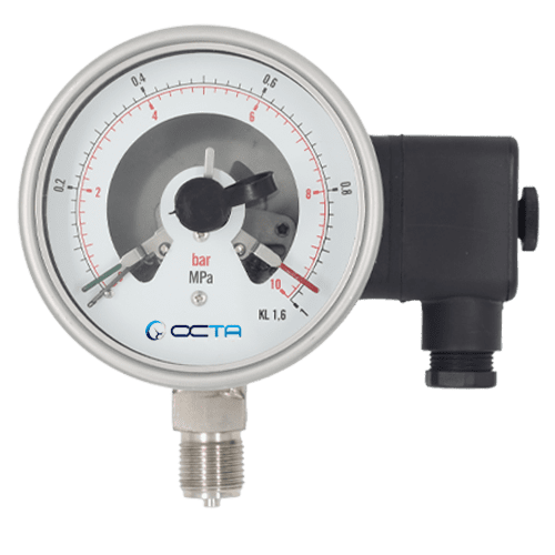 pressure gauge electric contact octa 1713 front