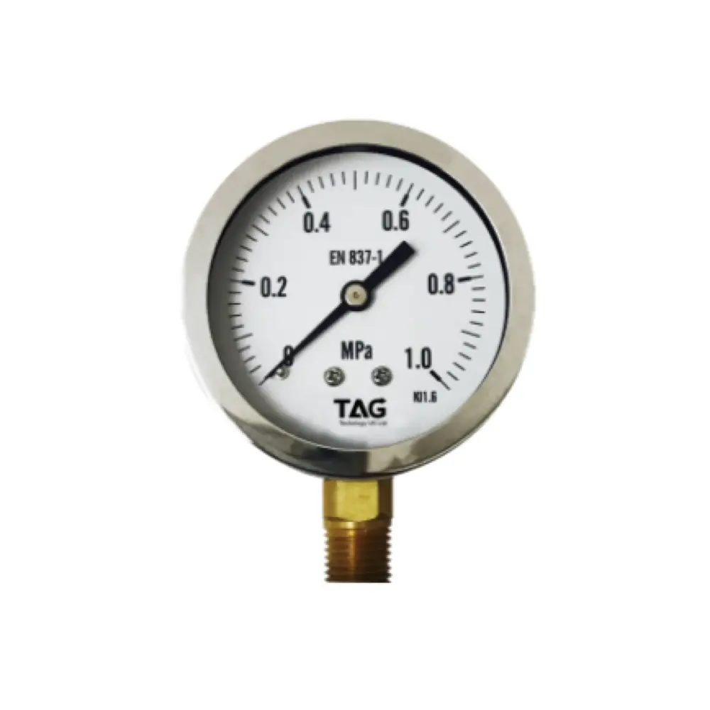 tag pressure gauge brass 2 5inch tp16