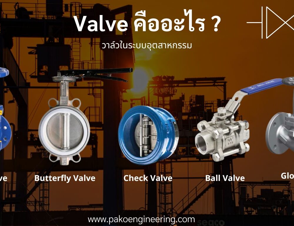 valve คืออะไร ball valve butterfly valve gate valve globe valve